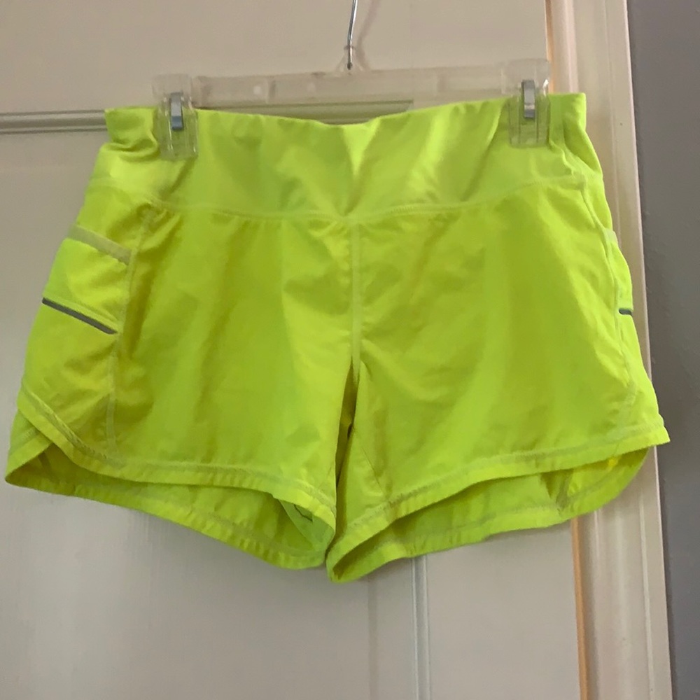 Athleta shorts size small fluorescent yellow